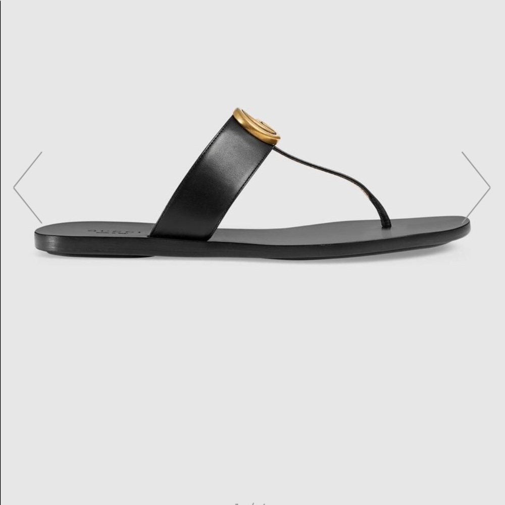 Gucci Sandals | Marmont T-Bar Gucci Sandals in black - Brand New